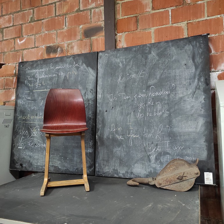Onderhoud Geboorteplaats Referendum Groot Vintage Schoolbord Zwart Old School